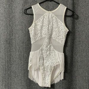 Sparkling White Fringe Kids Costume